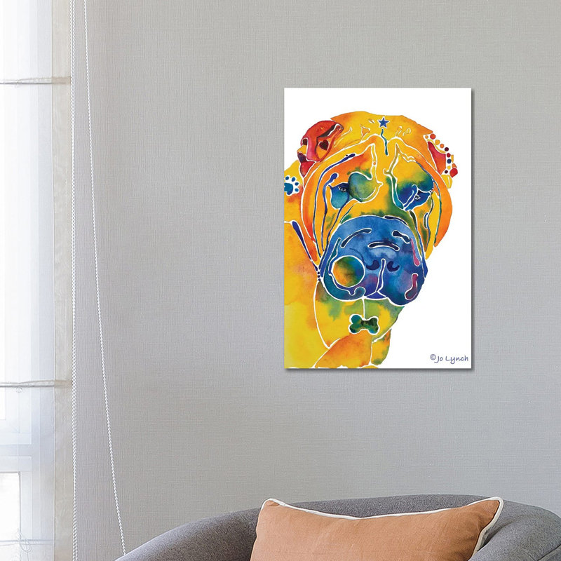 SharPei Dog Breed by Jo Lynch - Wrapped Canvas Gallery-Wrapped Canvas Giclée
