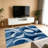 1PC blue geometric wavy abstract area rugs for Living Room, Soft and Comfortable, Suitable for all seasons, easy-to-maintain, machine washable Indoor floor mat, Under Table Farmhouse suitable for dining room, bedroom, entryway, home office, backyard...-1367850053