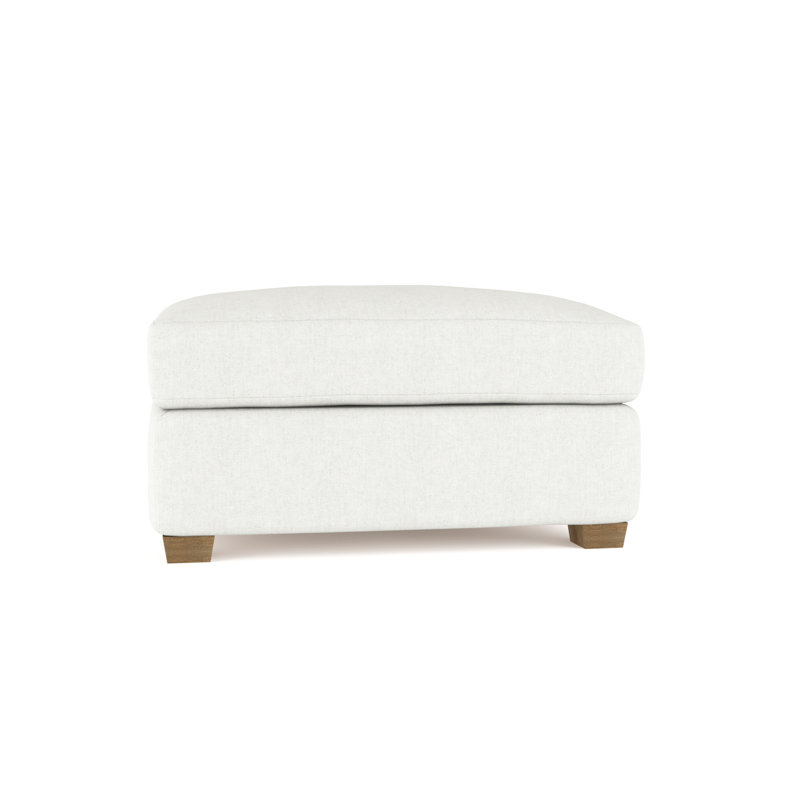 Repose-pieds Thompson, Velours moelleux blanc, Patiné