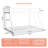 White Metal Twin Over Full Bunk Bed with Removable Stairs, Heavy Duty Steel Frame for Kids & Teens, Space-Saving Loft Design-125986118-125986116
