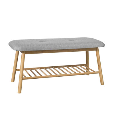 Brigid Upholstered Bench with Shoe Storage