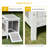 Rabbit Hutch, Bunny Cage, Guinea Pig House With Pull-Out Tray, And Divided Board For Indoor,wood