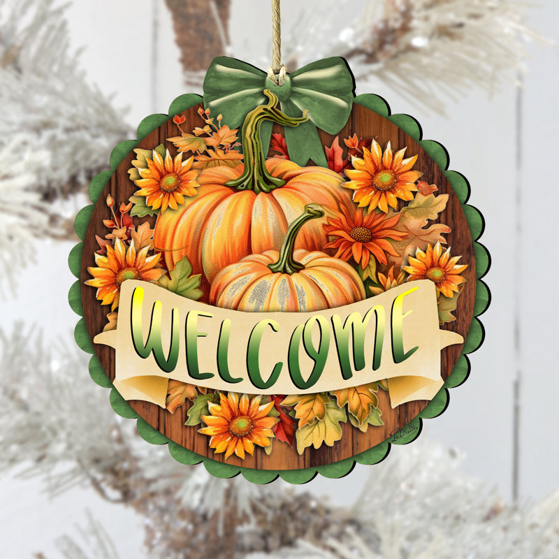 Welcome Wooden Ornament