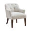 Fauteuil d'appoint rembourré en tissu huître moderne avec dossier capitonné moderne-1306291754