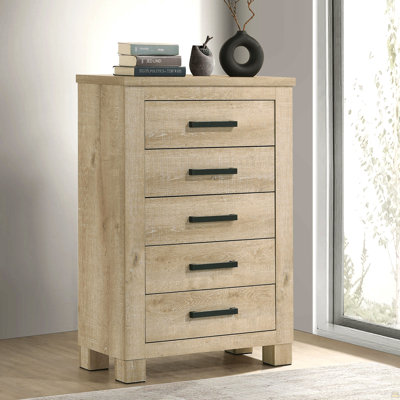Commode de chambre à coucher 5 tiroirs Sansome