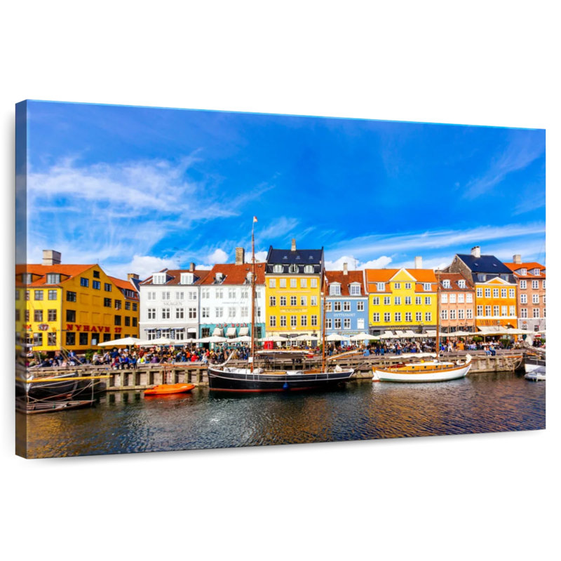 Ravi au port de Nyhavn, H 24 po x l 36 po