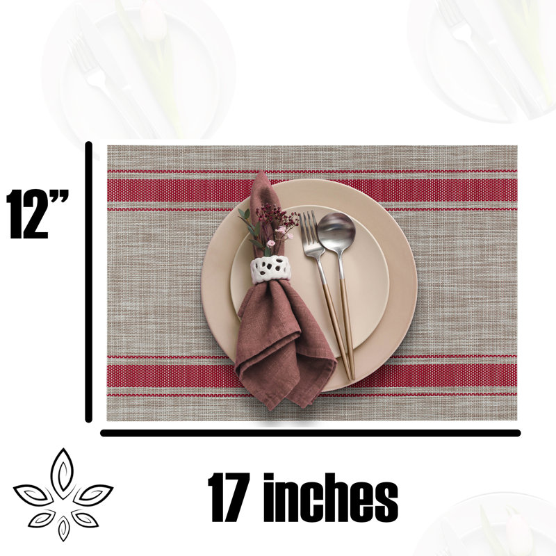 Polyester Striped Rectangle Placemat