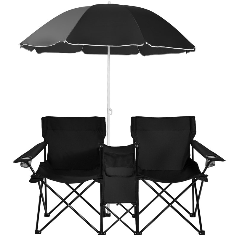 Antravian Folding Camping Chair, Black