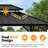 Horizon 10' x 14' Hard Top Gazebo With Solar Self Powered LED Lights, Mosquito Netting and Canopy Hook