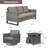 Hansencamp 5 - Person Outdoor Seating Group With Fire Pit With Swivel Glide Chair And Cushions-1219811150
