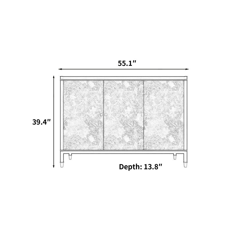 American retro light luxury high end sideboard