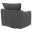 Fauteuil pivotant rembourré gris anthracite Nikko-247768435