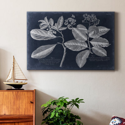 «Foliage On Navy IV», reproduction sur toile tendue