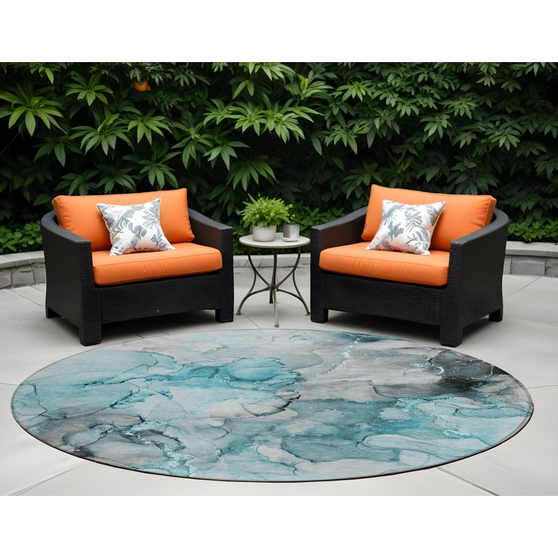 Tapis extérieur rond 8 pi