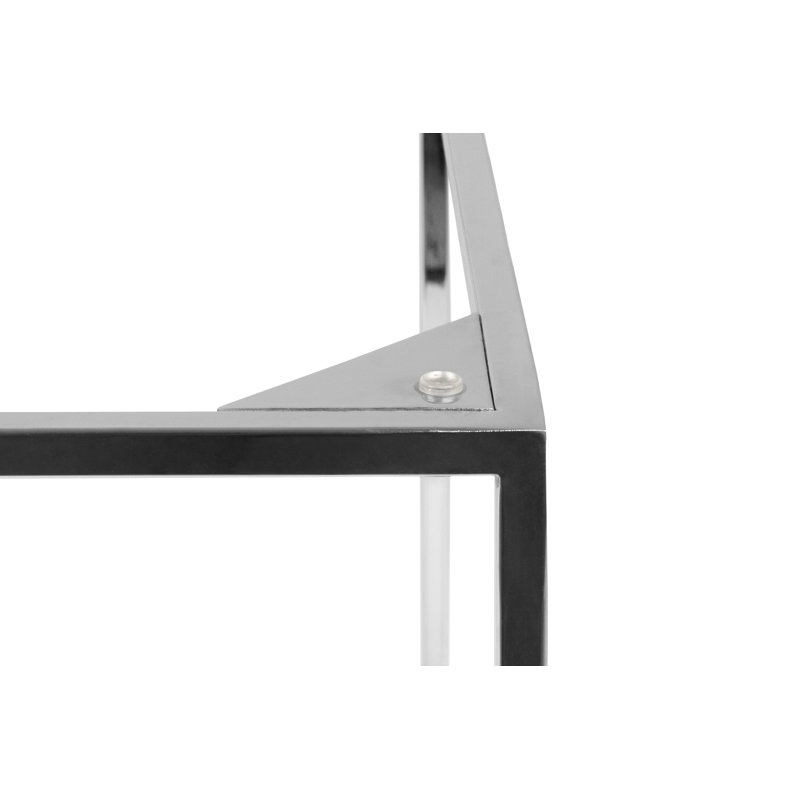 Tonya Frame End Table, Green, Chrome
