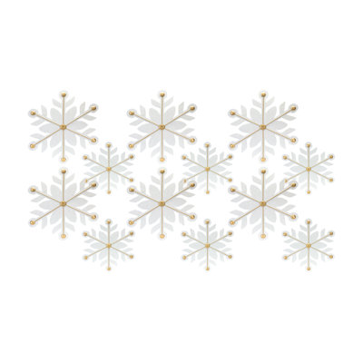 15.5'' Glass Snowflakes Holiday Shaped Ornament
