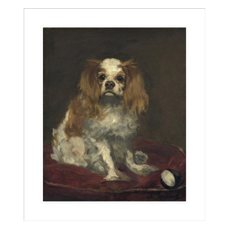 «A King Charles Spaniel» par Edward Manet, impression giclée encadrée, H 27,18 po x l 23,5 po