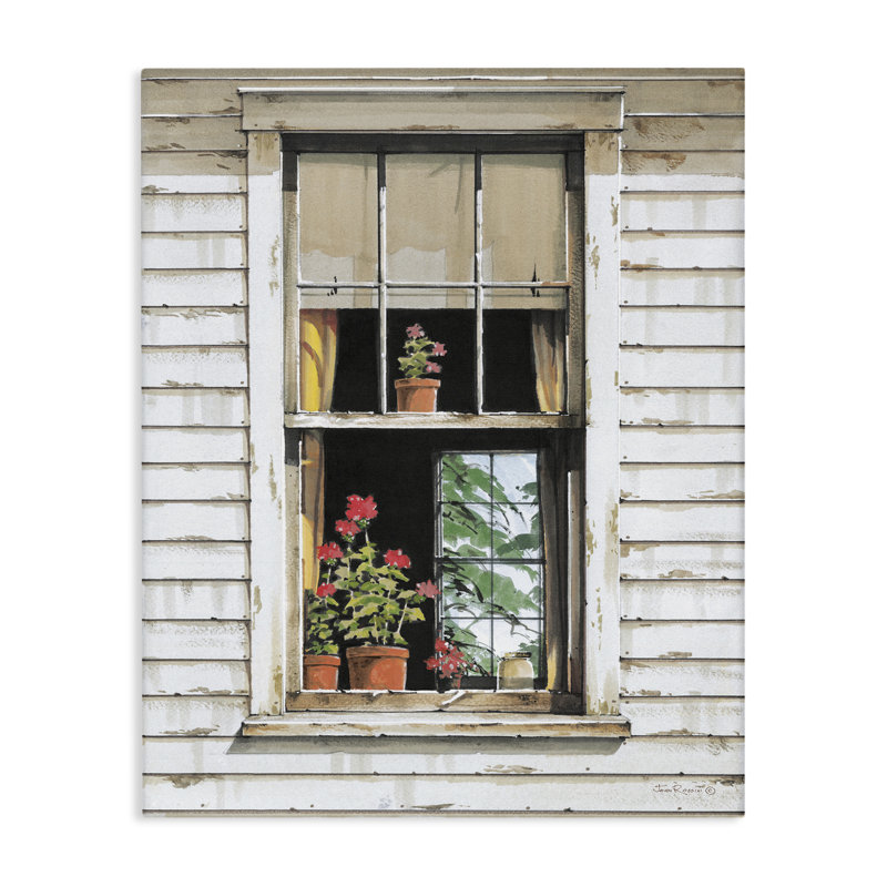 «Cottage Cottage View Window» par John Rossini, H 20 po x l 16 po