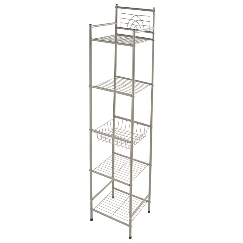 Aindrea Metal Bathroom Shelves, Satin