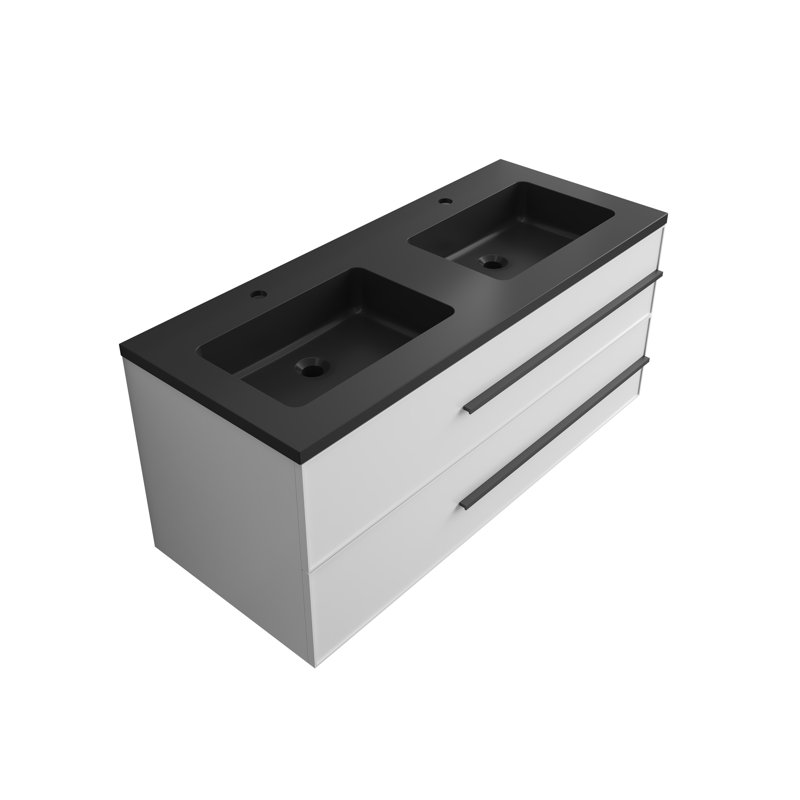 47.2'' Double Bathroom Vanity with Resin Top