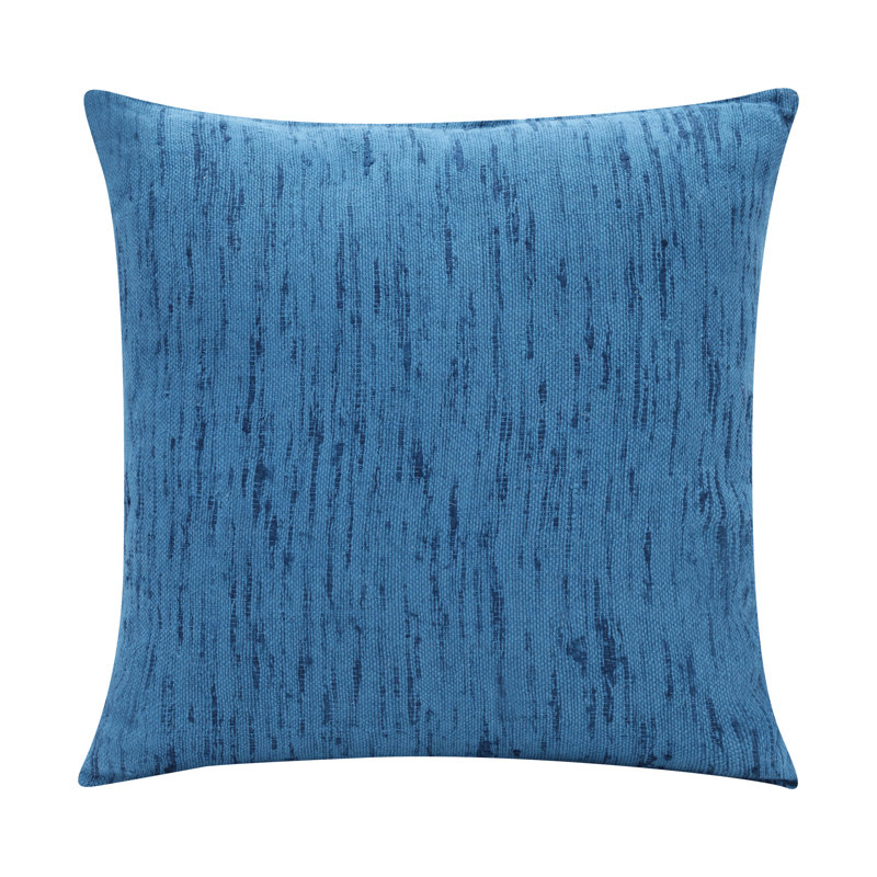 Coussin décoratif en lin Ronelle, Bleu, Polyester