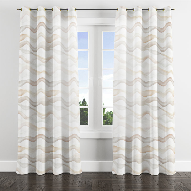 Rideau en velours Modern Modern, Œillets dorés, L 52 po x L 63 po