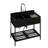 304 Stainless Steel Freestanding Sink Utility Kitchen Sink With Pull-out Faucet