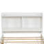 Lit simple avec lit gigogne, bibliothèque, blanc-16729844