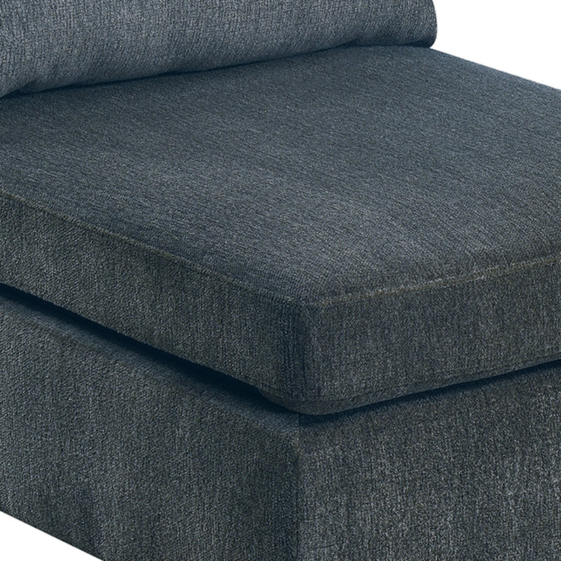 3Pc Modular Armchair , Gray Chenille Fabric, Wood Frame Placed Upholstery, Worth