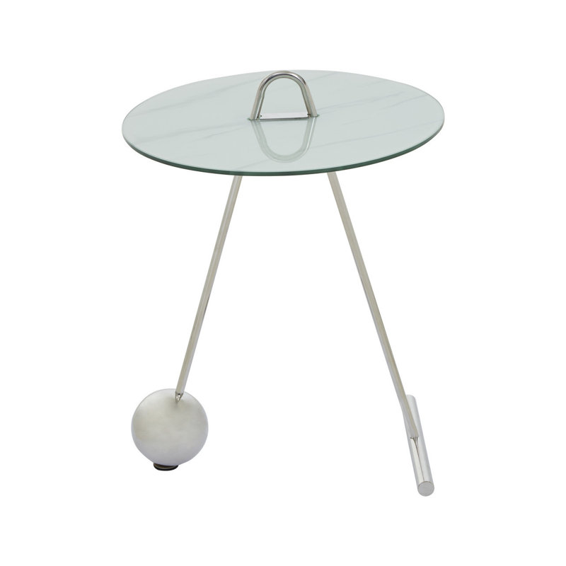 Emile Glass Top Frame End Table