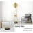 66.14"European-style brass floor clock with silent standing quartz clock design