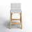 Estella 24.5 in. Seat Height Rattan Low Back Bar Stool, White-Navy Dot-1852299691-1865252313