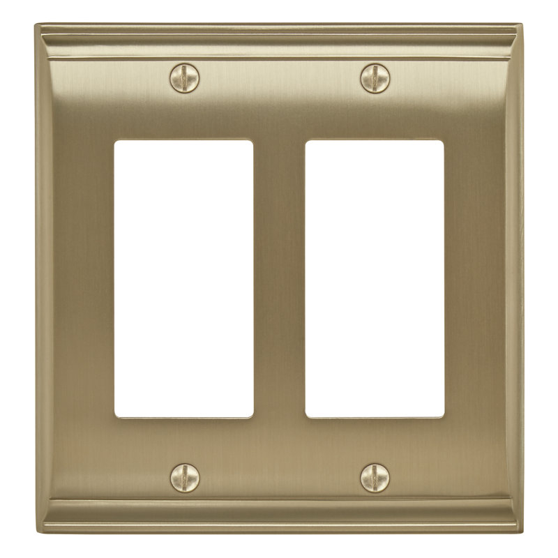 Candler 2-Gang Rocker Wall Plate, Golden Champagne