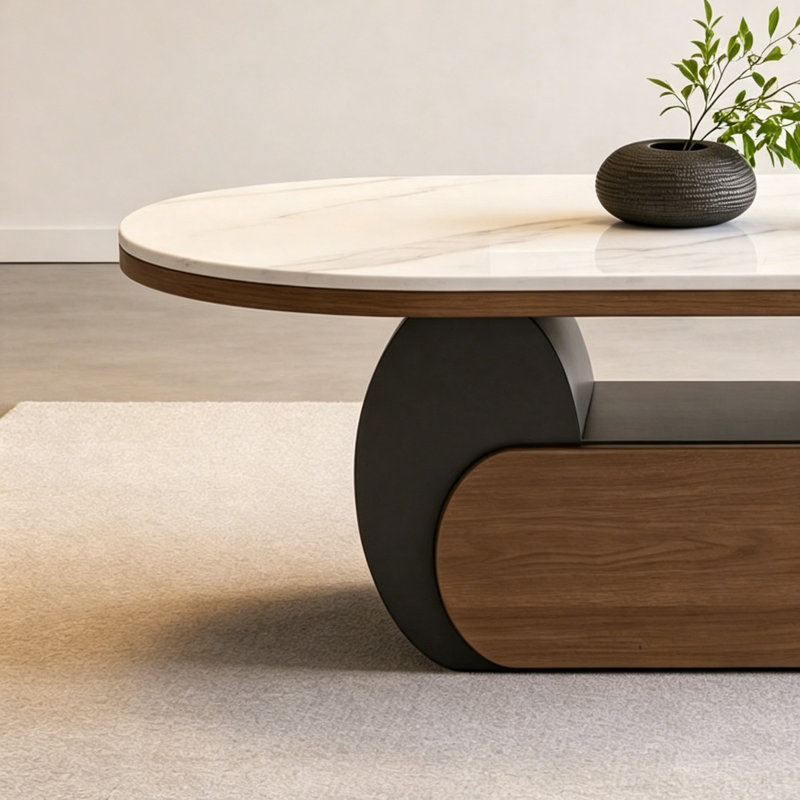 Table basse italienne de forme ovale