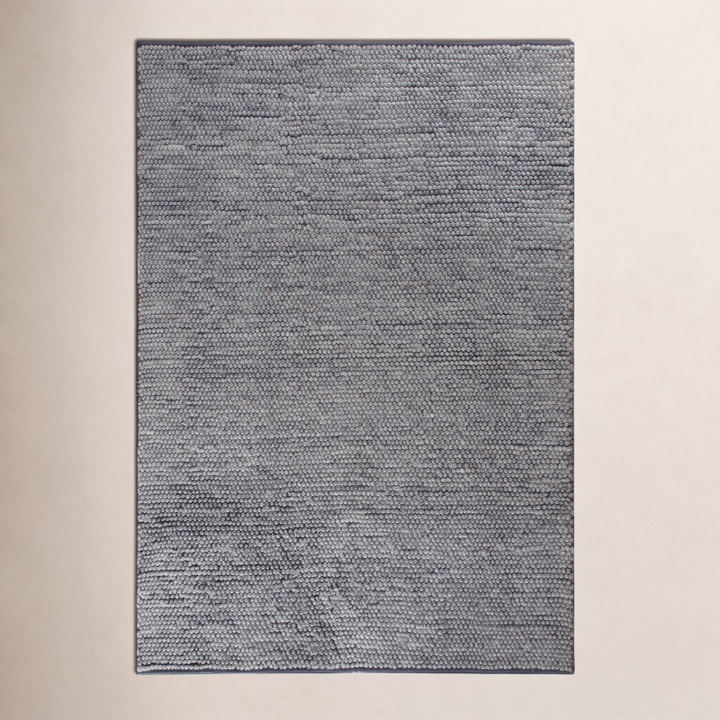 Tapis gris crocheté à la main Kiersten, Rectangle 7 pi 6 po x 9 pi 6 po