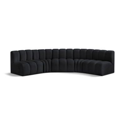 Hridaan Upholstered Curved Sectional Reversible