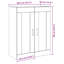 Wall Cabinet Wall-mounted Engineered Wood Modern Rectangular Storage-865136136