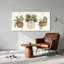 Ensemble de 1 tableau sur toile représentant des plantes suspendues-129276006-129276004