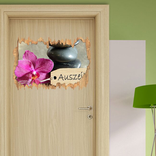 Time Out Orchidee mit Zen-Steinen Wandsticker