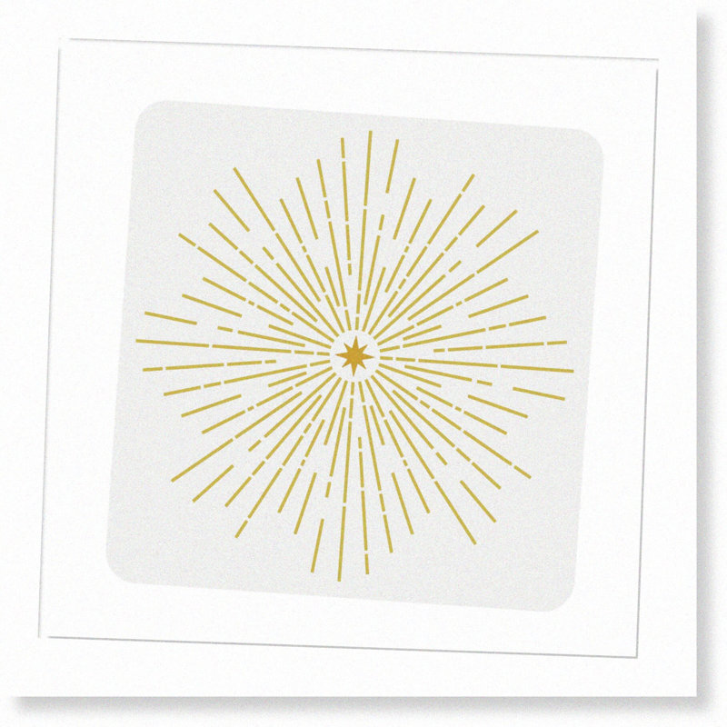 Shining Stars Painting Kit Plastic Starburst Stencil