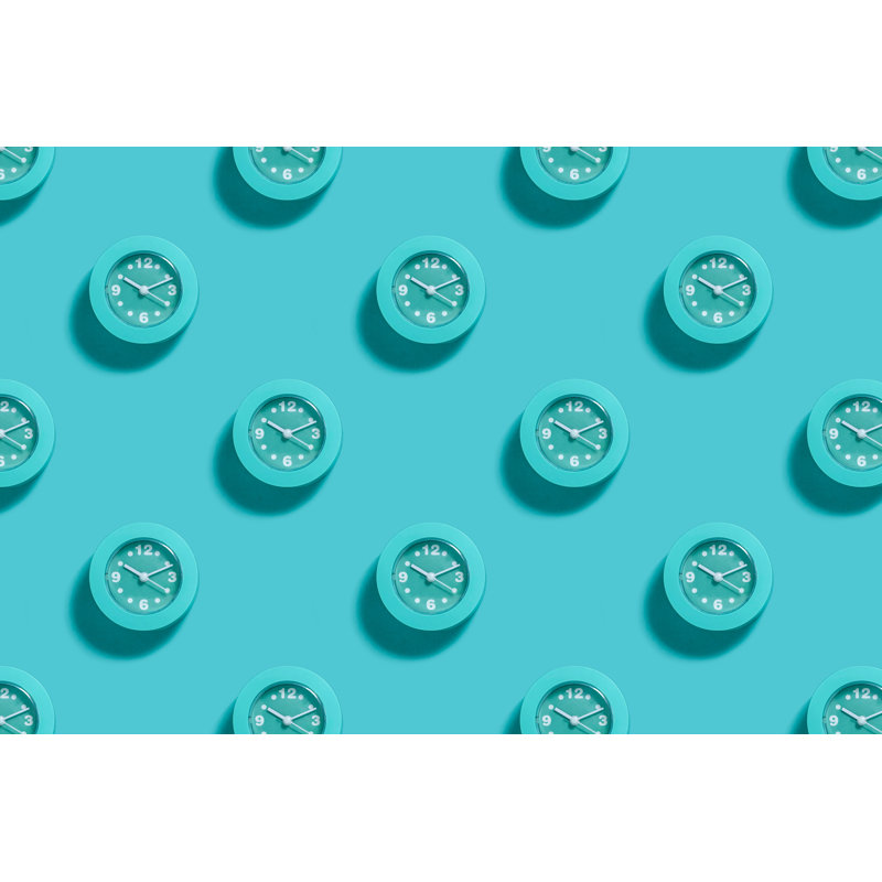 Pattern Of Blue Alarms by 13-Smile - Wrapped Canvas Print, 30cm H x 46cm W x 3.8cm D