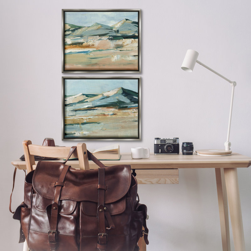  Ensemble de 2 toiles flottantes encadrées Desert Mountain Impressions par Ethan Harper, H 17 po x l 21 po