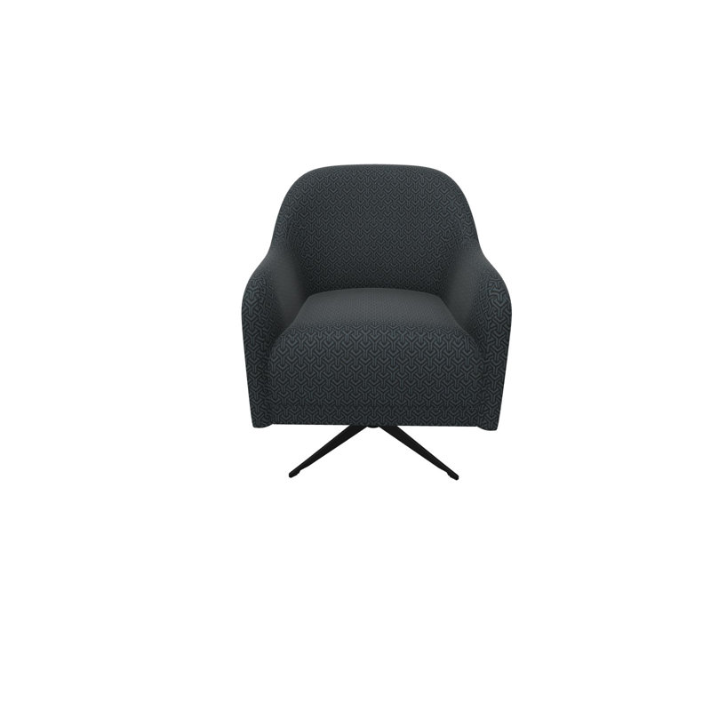Fauteuil pivotant en polyester 27,9 po Dantley, Polyester gris