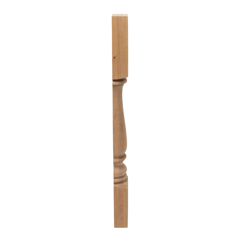 Unfinished Cherry Traditional Kitchen Island Leg 35.25"