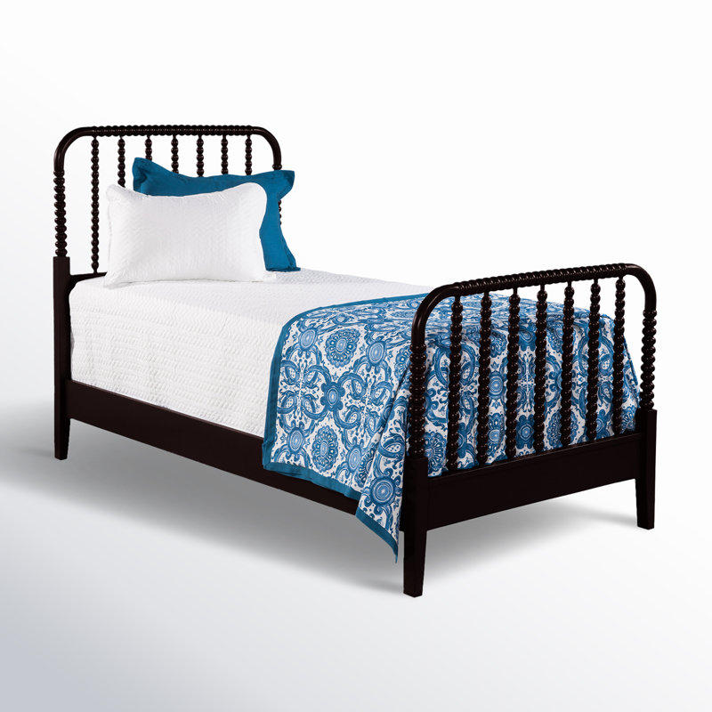 Lind Island Solid Wood Spindle Bed, Twin, Java