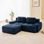 Canapé contemporain contemporain, canapé modulaire en forme de L moderne de 82 pouces, tissu en velours côtelé, assise profonde, repose-pieds mobile, sans assemblage, conception antidérapante-9004964