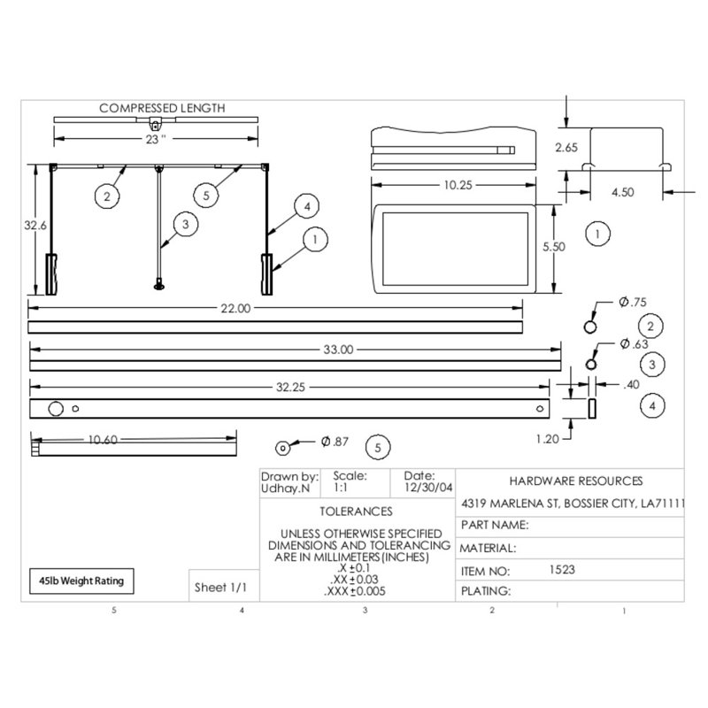 Metal Adjustable Wall Mounted Clothes Rack