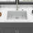 Quartz Kitchen Sink - 30" X 22" X 10" White Granite Composite Workstation Drop-In Kitchen Sink