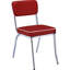 2 pièces de chaises de salle à manger rembourrées rouges - structure de chaise d'appoint accentuée, rembourrage en mousse, siège moderne (paire), pièce