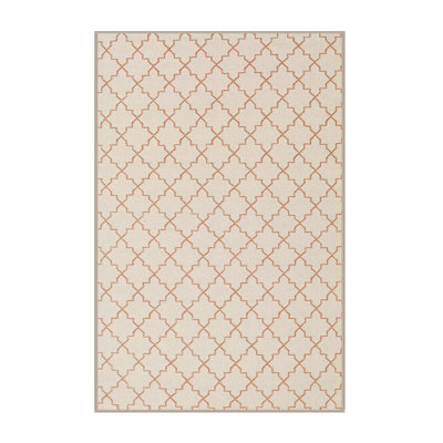 Tapis beige/brun contemporain